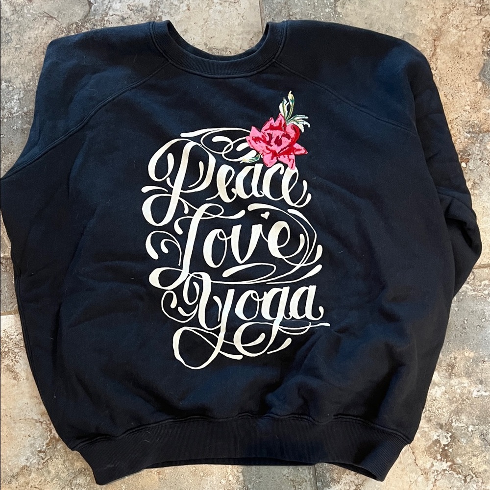 Spiritual Gangster Black Peace Love Yoga Sweater